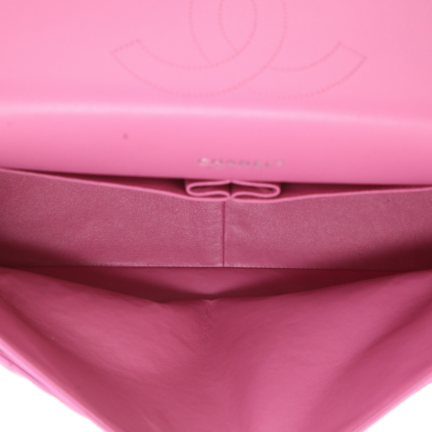 Chanel  Timeless Maxi Jumbo shoulder bag  in pink quilted leather - Detail D3