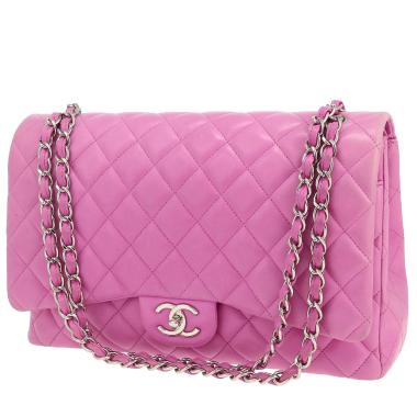 Sac bandoulière Chanel  Timeless Maxi Jumbo en cuir matelassé rose