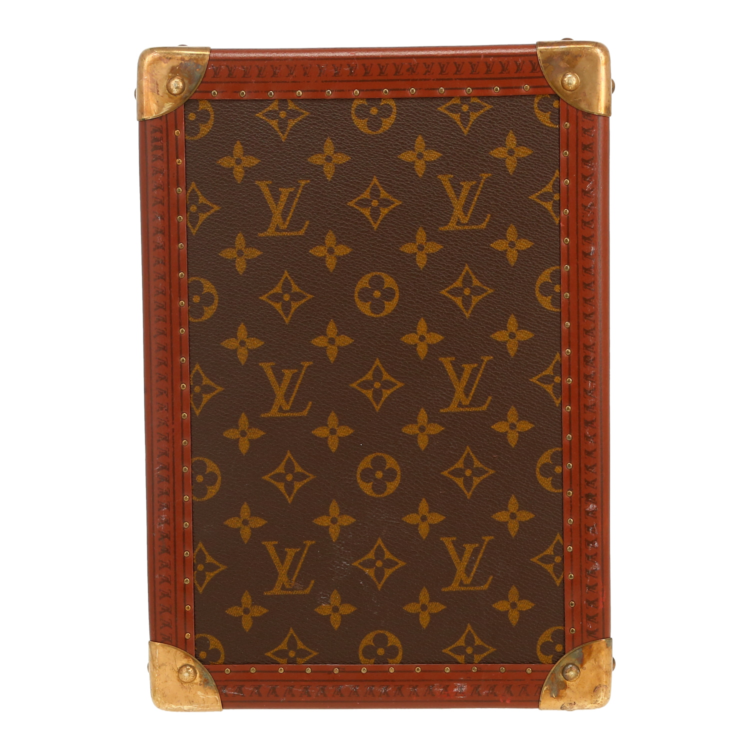 Louis Vuitton  Boîte à flacons vanity case  in brown monogram canvas  and brown leather - Detail D1