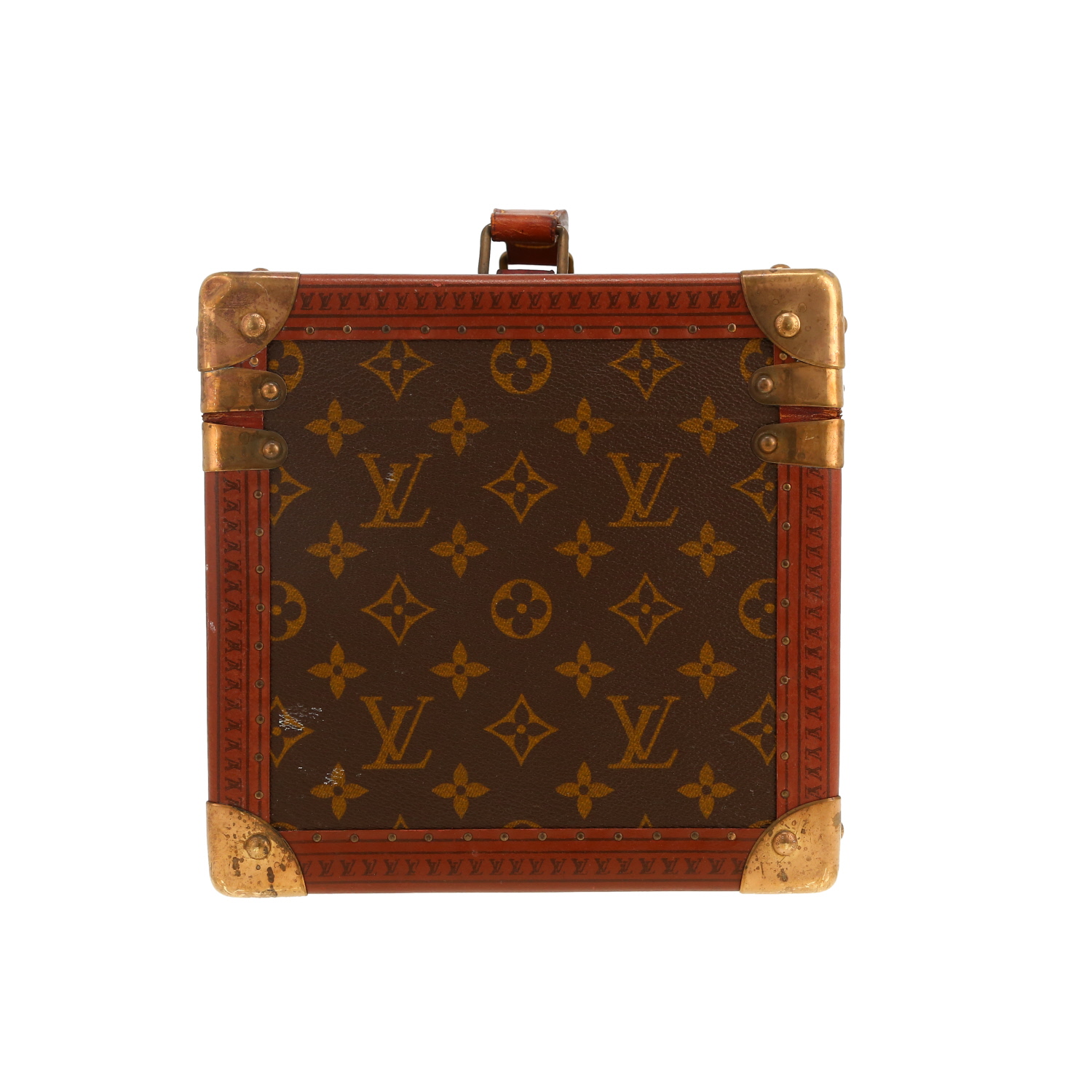 Louis Vuitton  Boîte à flacons vanity case  in brown monogram canvas  and brown leather - Detail D6