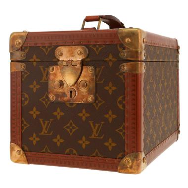 Vanity Louis Vuitton  Boîte à flacons en lona Monogram marrón y cuero marrón