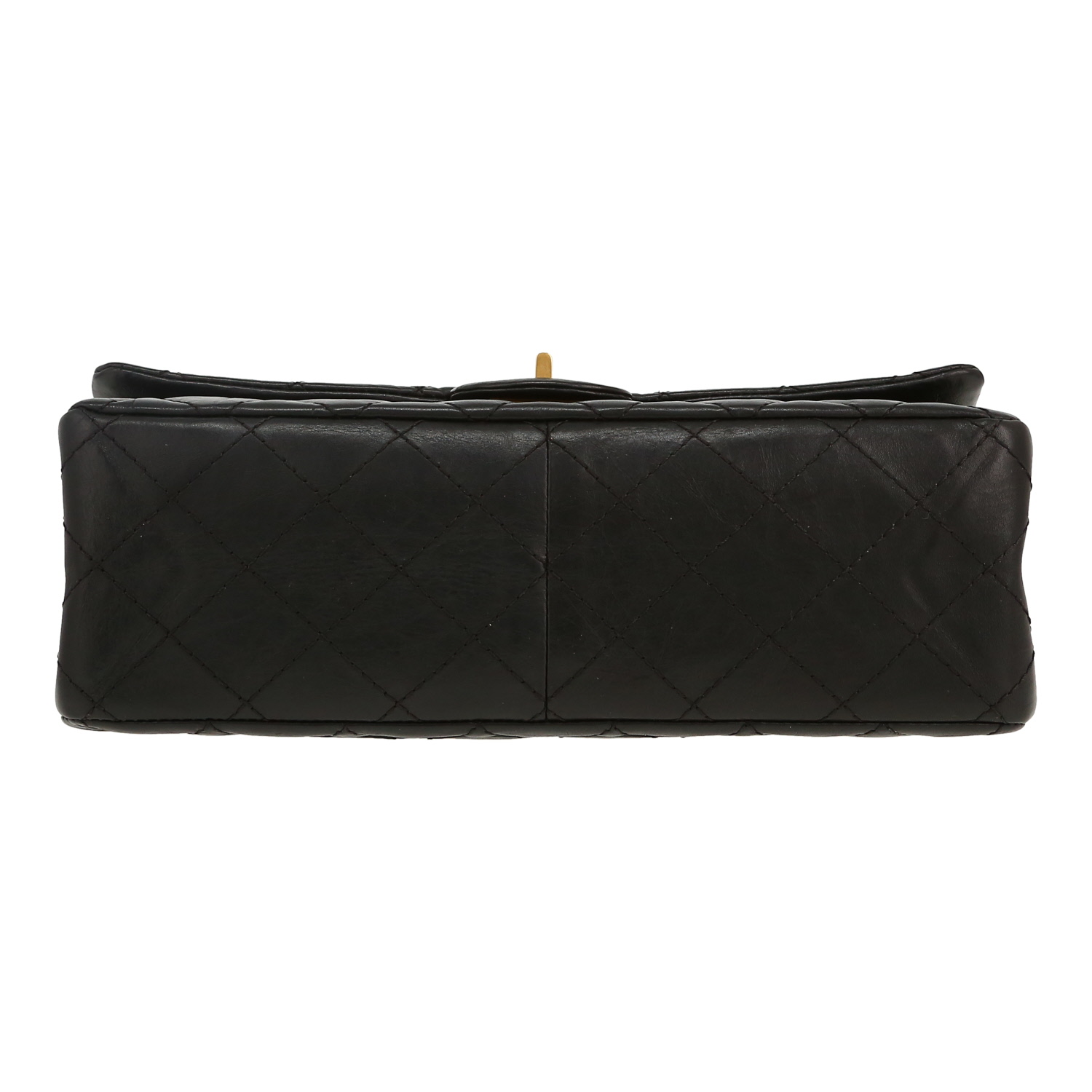 Sac bandoulière Chanel  2.55 en cuir matelassé noir - Detail D1