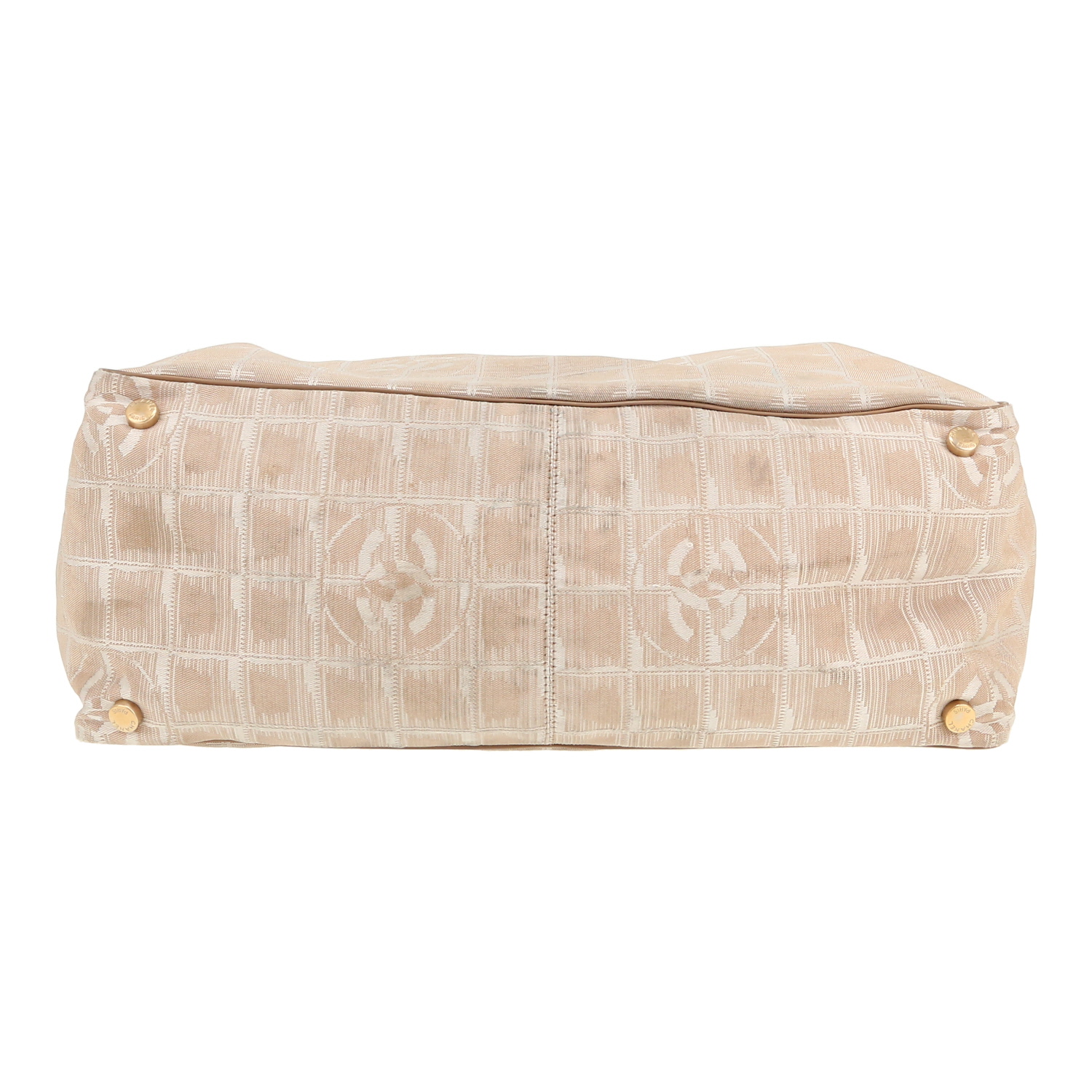 Borsa Chanel   in tela siglata beige - Detail D1