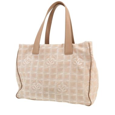 Sac à main Chanel   en toile siglée beige