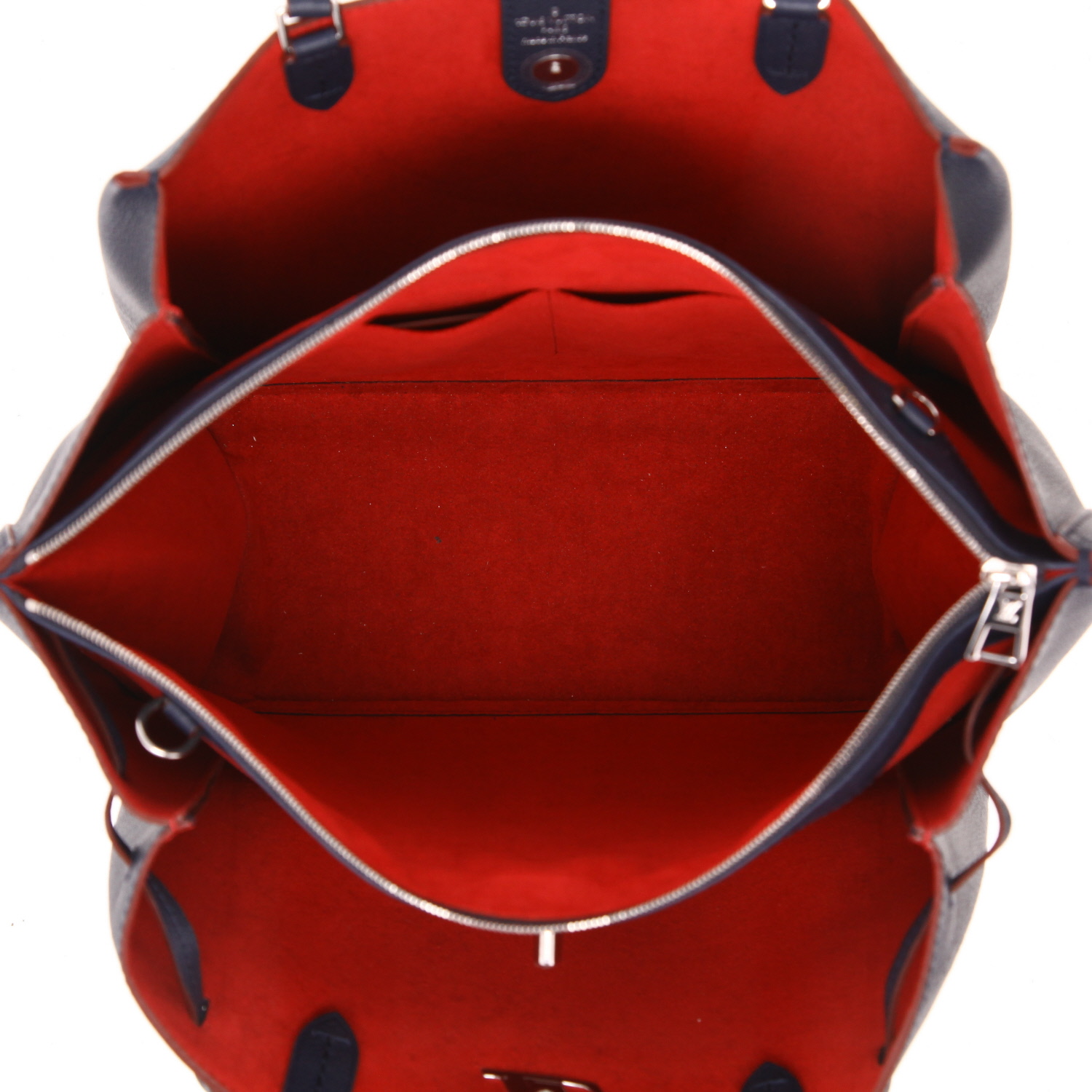 Bolso de mano Louis Vuitton  Lockme en cuero granulado azul - Detail D3