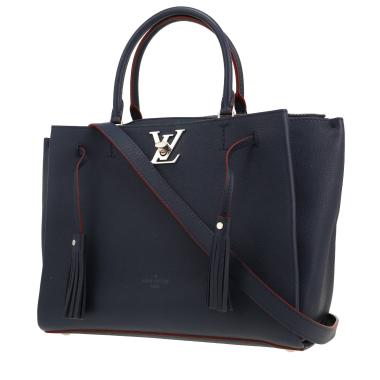 Sac à main Louis Vuitton  Lockme en cuir grainé bleu