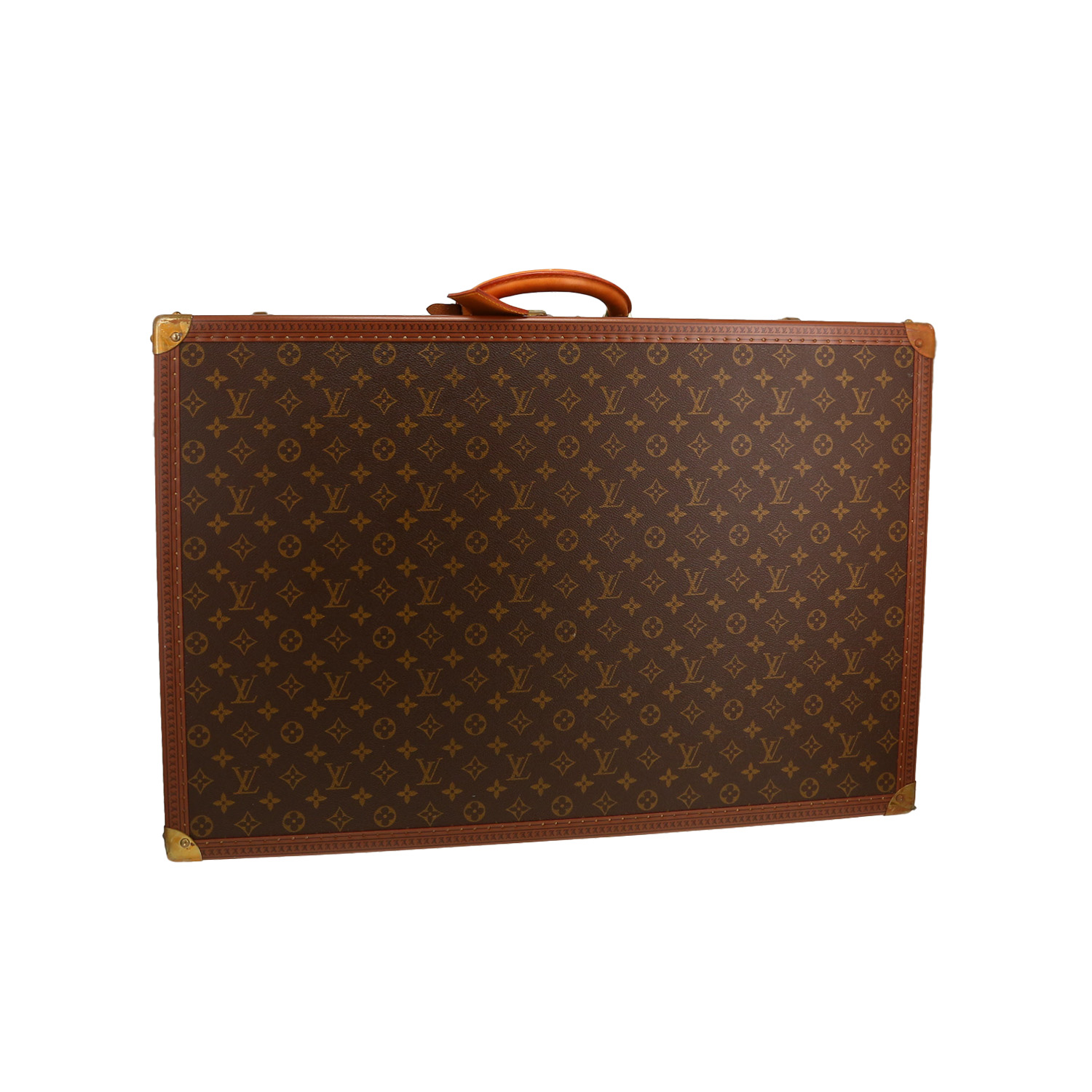 Valigia rigida Louis Vuitton  Bisten 70 in tela monogram marrone e pelle marrone - Detail D6