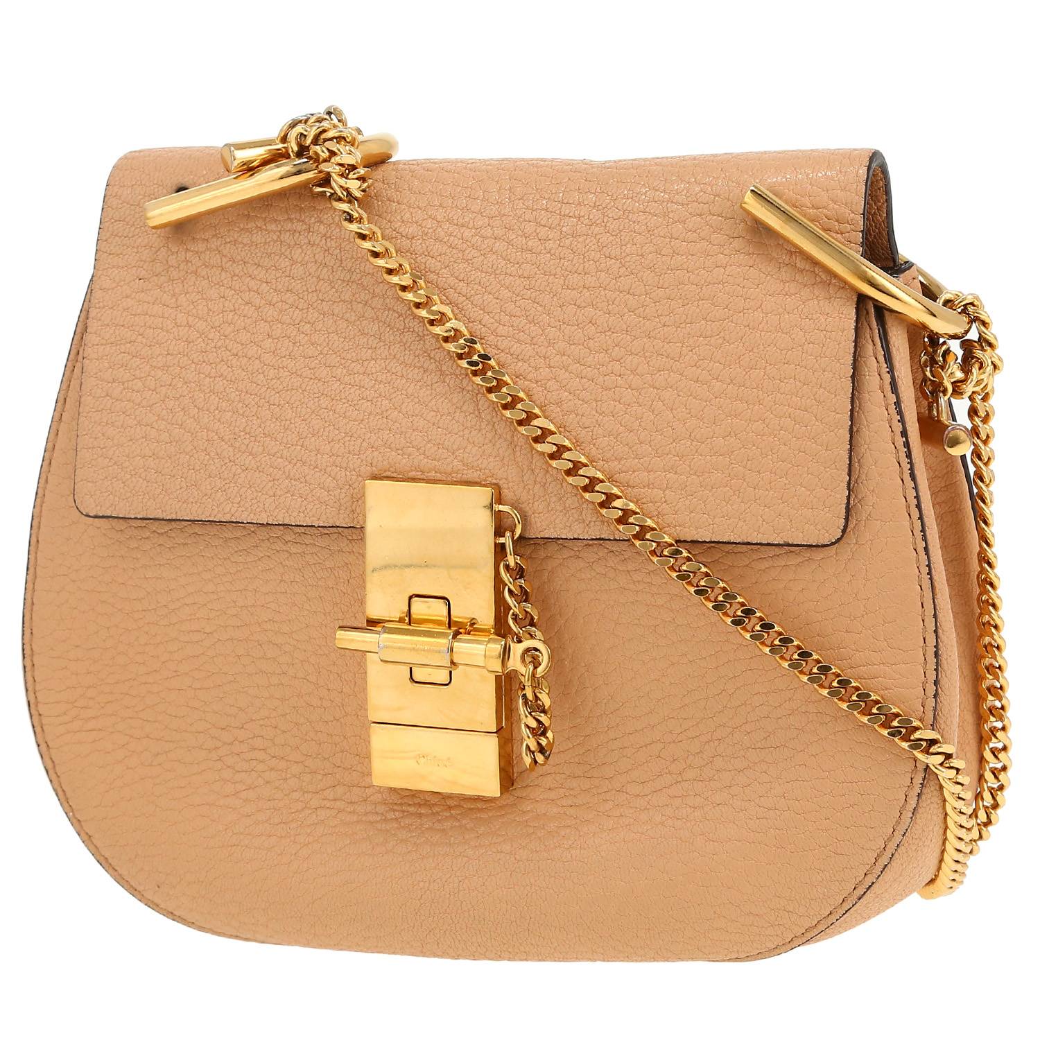 Chloé Drew bag in beige grained leather