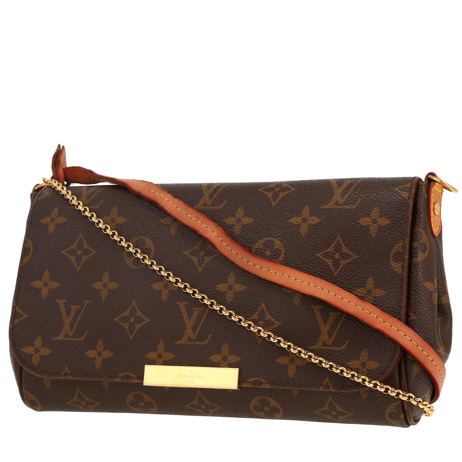 Louis Vuitton  Favorite shoulder bag  in brown monogram canvas  and natural leather