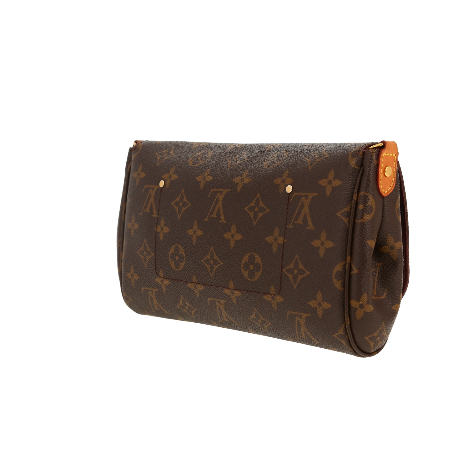 Borsa a tracolla Louis Vuitton  Favorite in tela monogram cerata marrone e pelle naturale - Detail D5