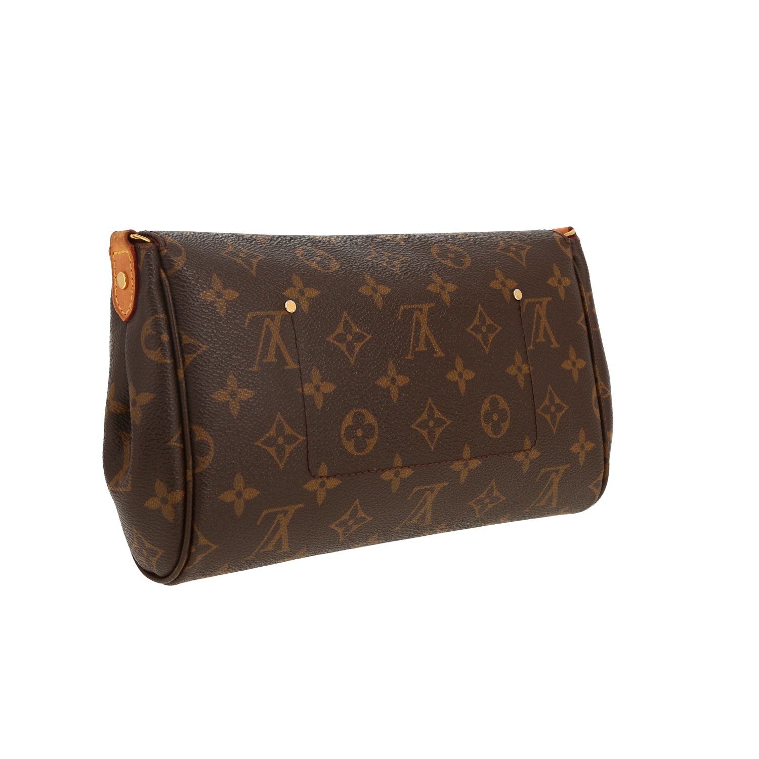 Louis Vuitton  Favorite shoulder bag  in brown monogram canvas  and natural leather - Detail D7