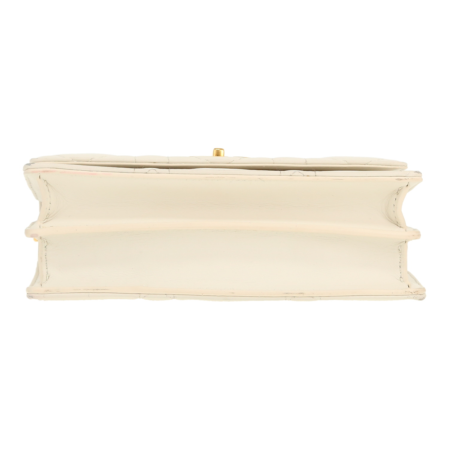 Bolso bandolera Dior  Miss Caro mini  en cuero cannage blanco - Detail D1