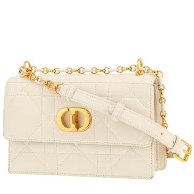 Dior  Miss Caro mini  shoulder bag  in white leather cannage