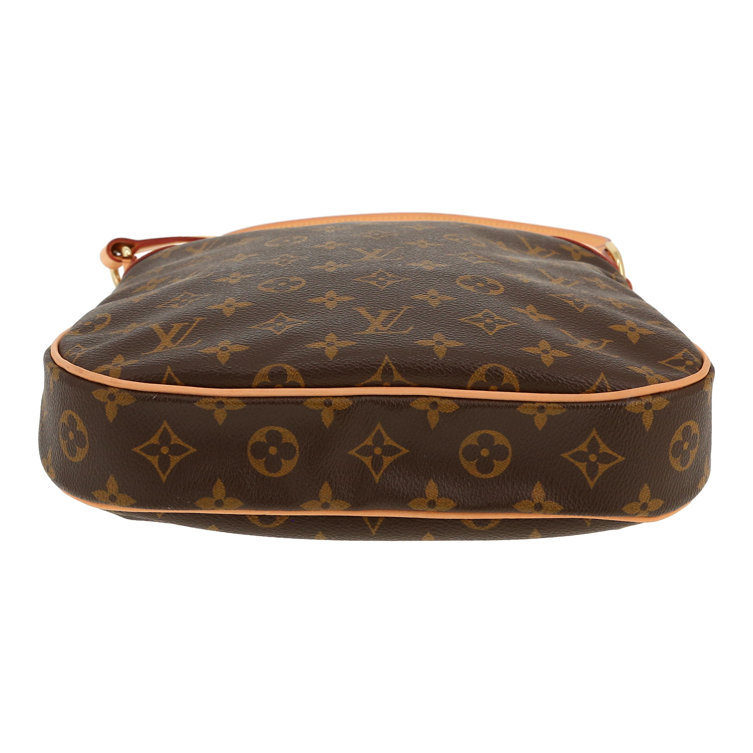Borsa a tracolla Louis Vuitton  Odeon in tela monogram marrone e pelle naturale - Detail D1