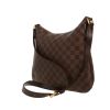 Louis Vuitton  Bloomsbury shoulder bag  in ebene damier canvas  and brown - Detail D6 thumbnail