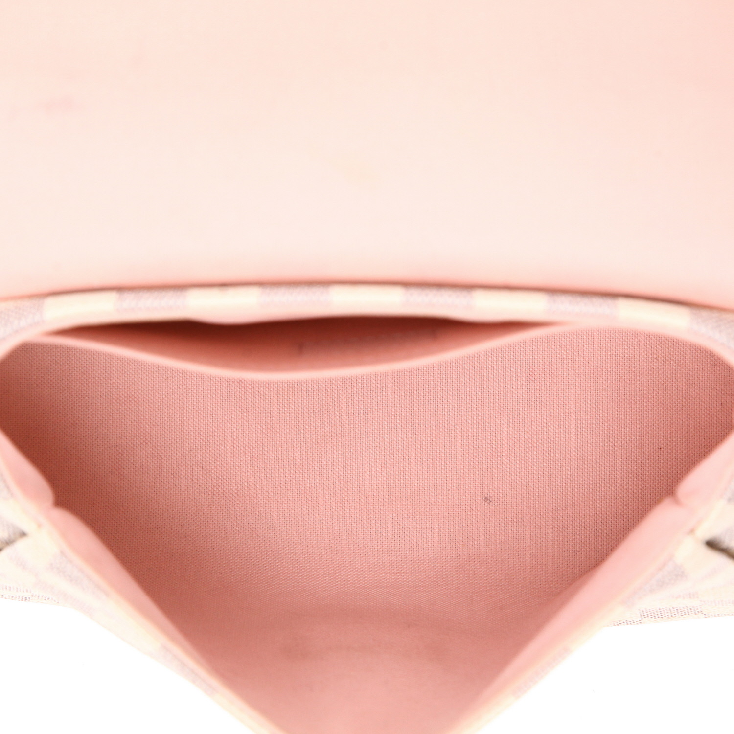 Borsa a tracolla Louis Vuitton  Croisette in tela a scacchi azzurro e pelle naturale - Detail D3