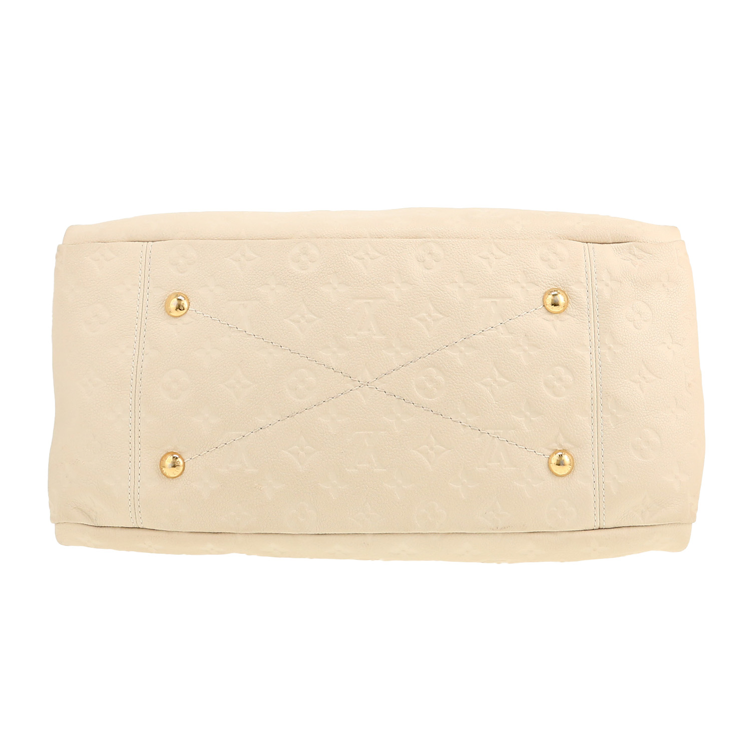 Borsa Louis Vuitton  Artsy in pelle monogram con stampa color crema - Detail D1
