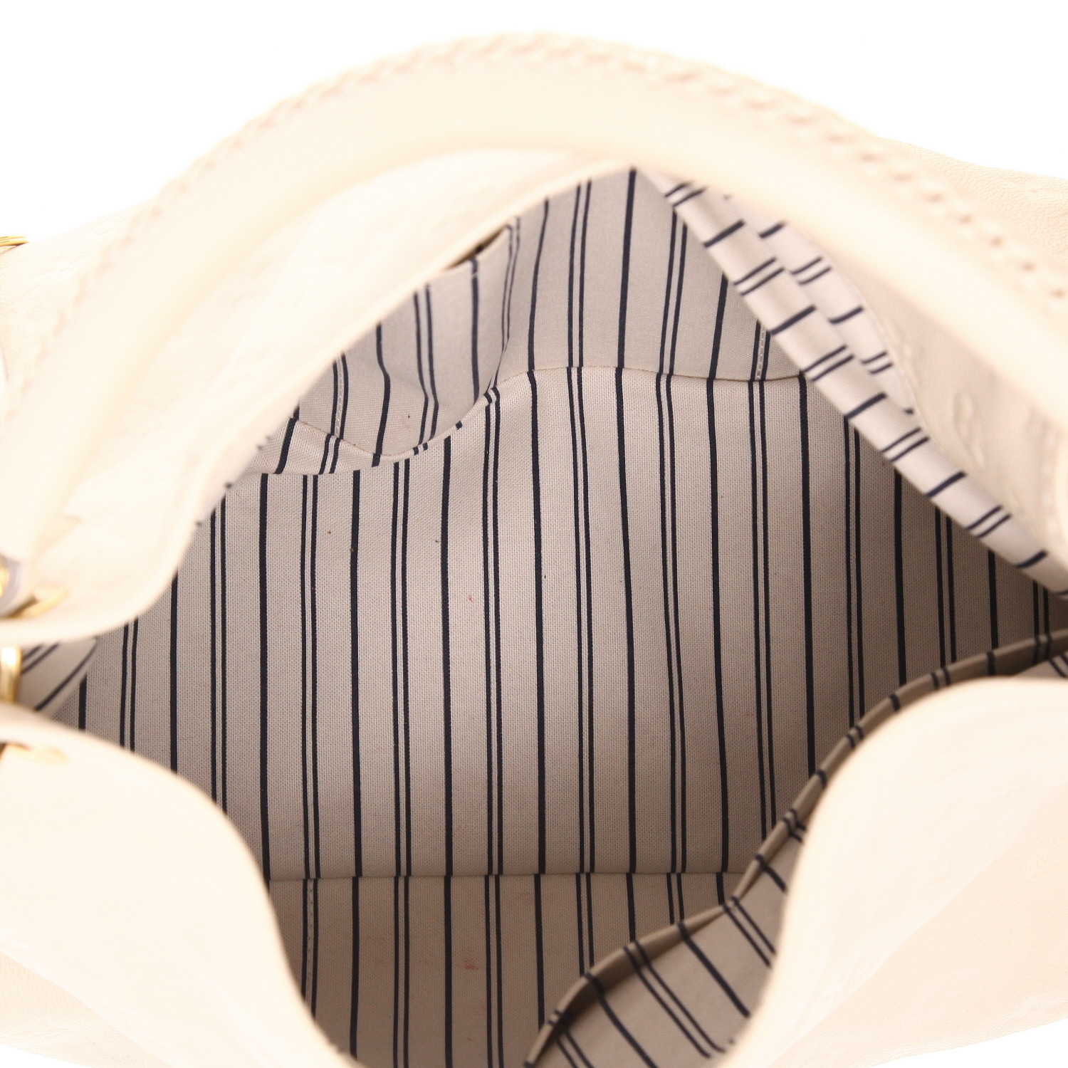 Bolso de mano Louis Vuitton  Artsy en cuero monogram huella color crema - Detail D3