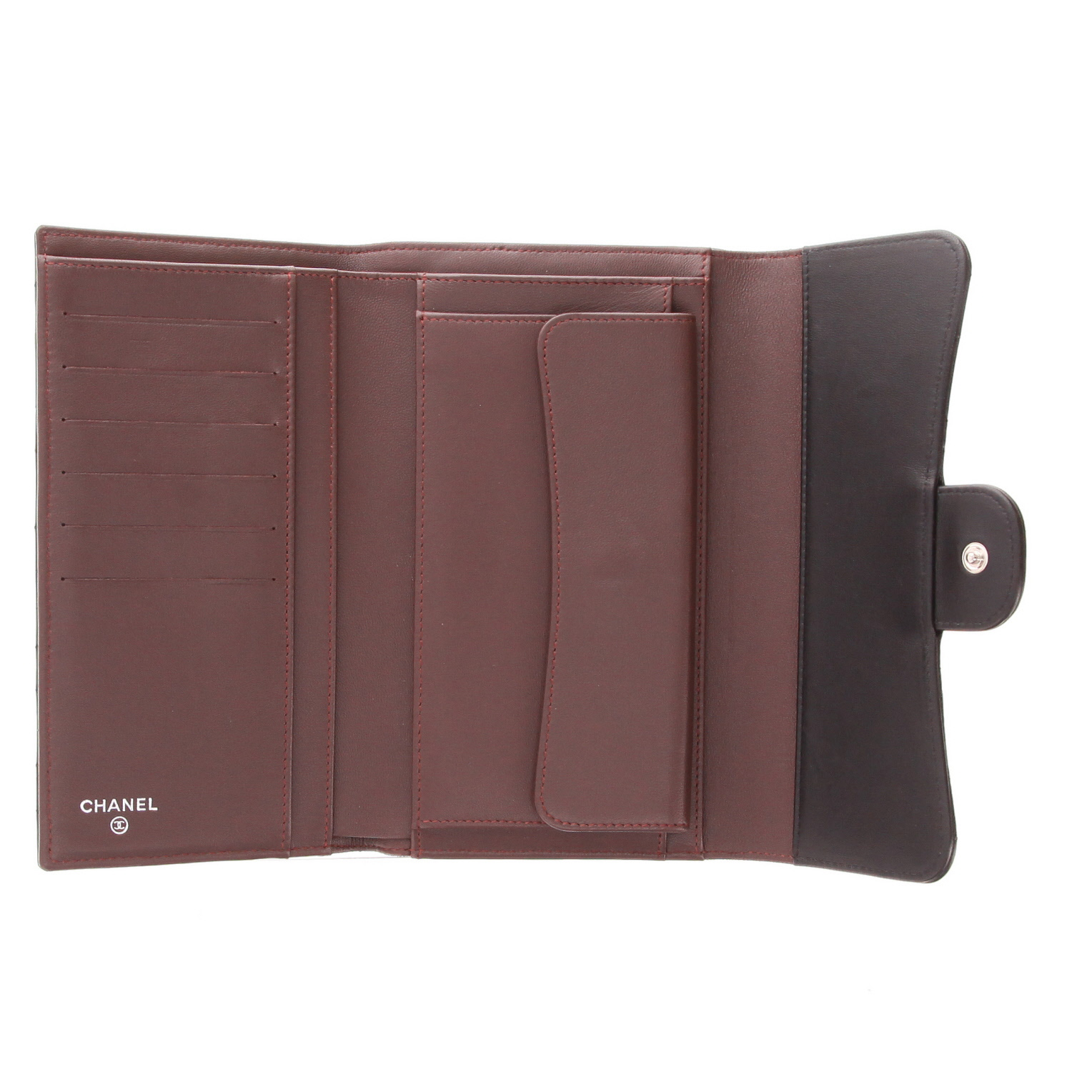 Billetera Chanel  Classic Wallet en cuero acolchado negro - Detail D3