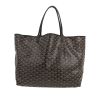 Sac cabas Goyard  Saint-Louis en toile Goyardine noire et cuir noir - 360 thumbnail