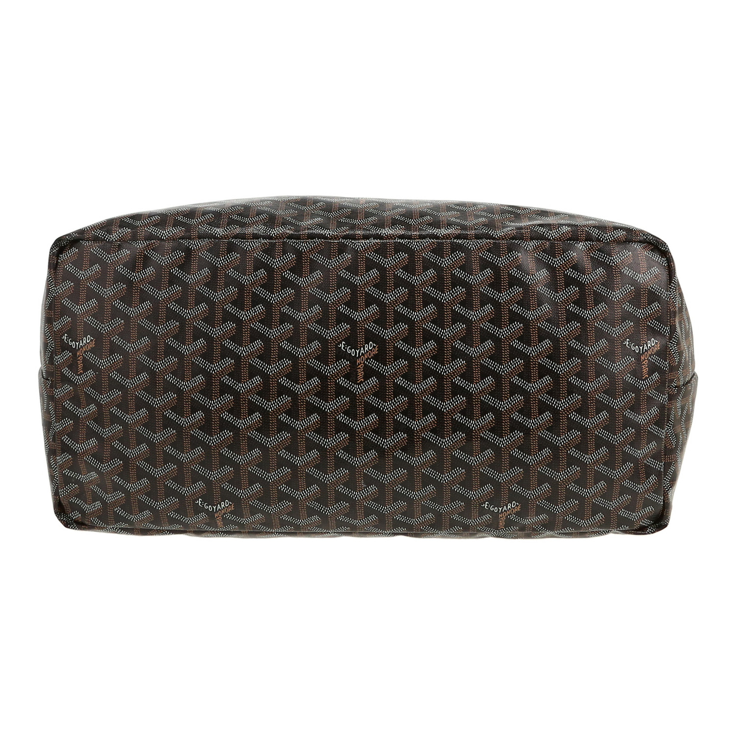 Sac cabas Goyard  Saint-Louis en toile Goyardine noire et cuir noir - Detail D1