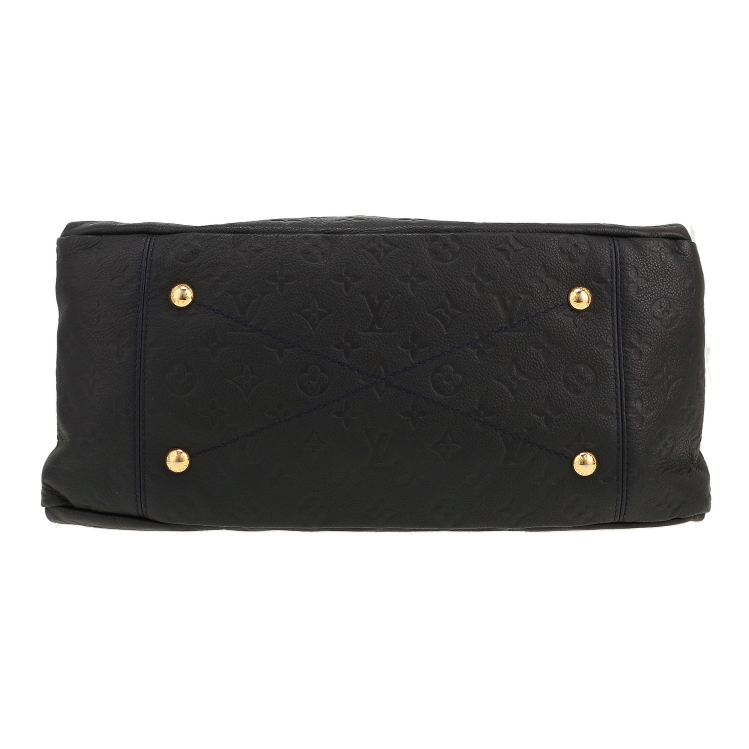 Louis Vuitton  Artsy handbag  in blue empreinte monogram leather - Detail D1