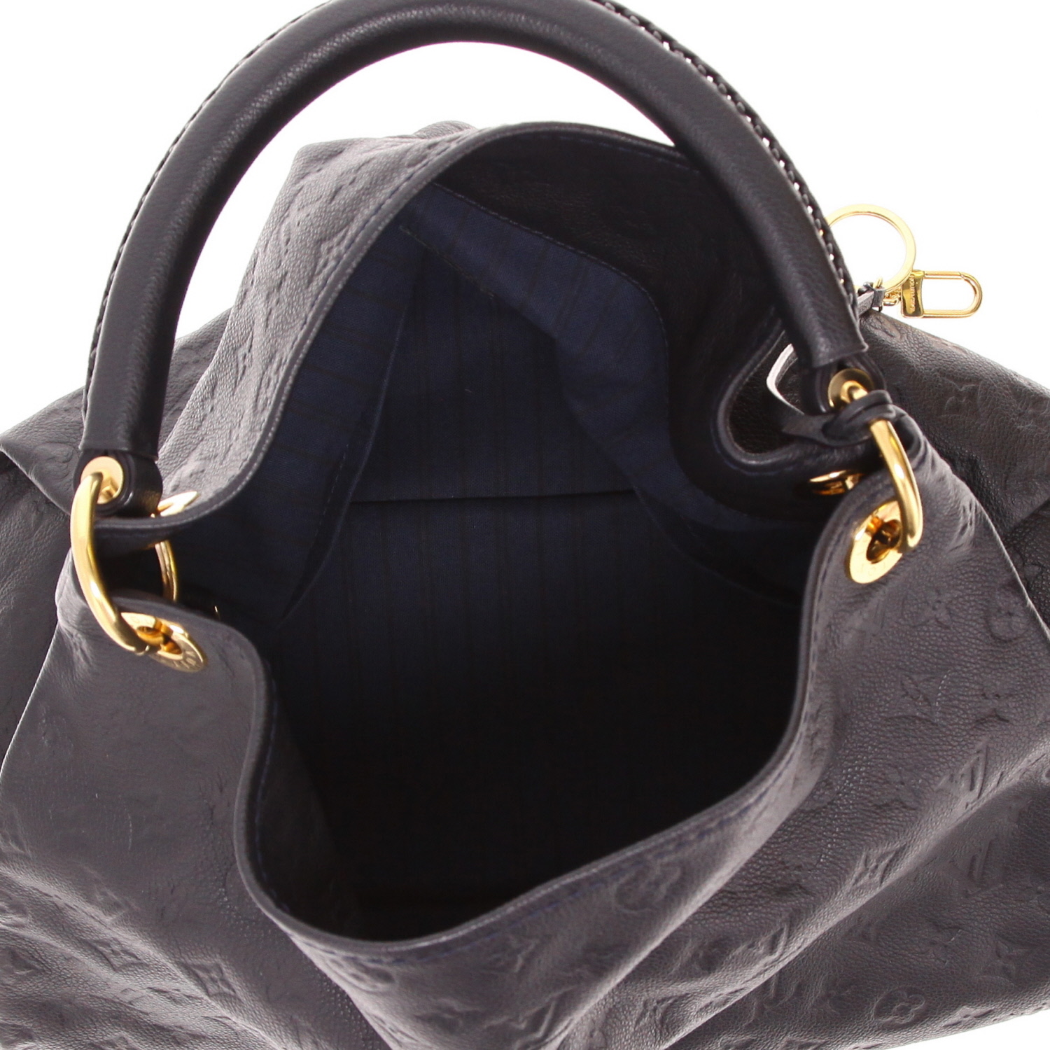 Bolso de mano Louis Vuitton  Artsy en cuero monogram huella azul - Detail D3