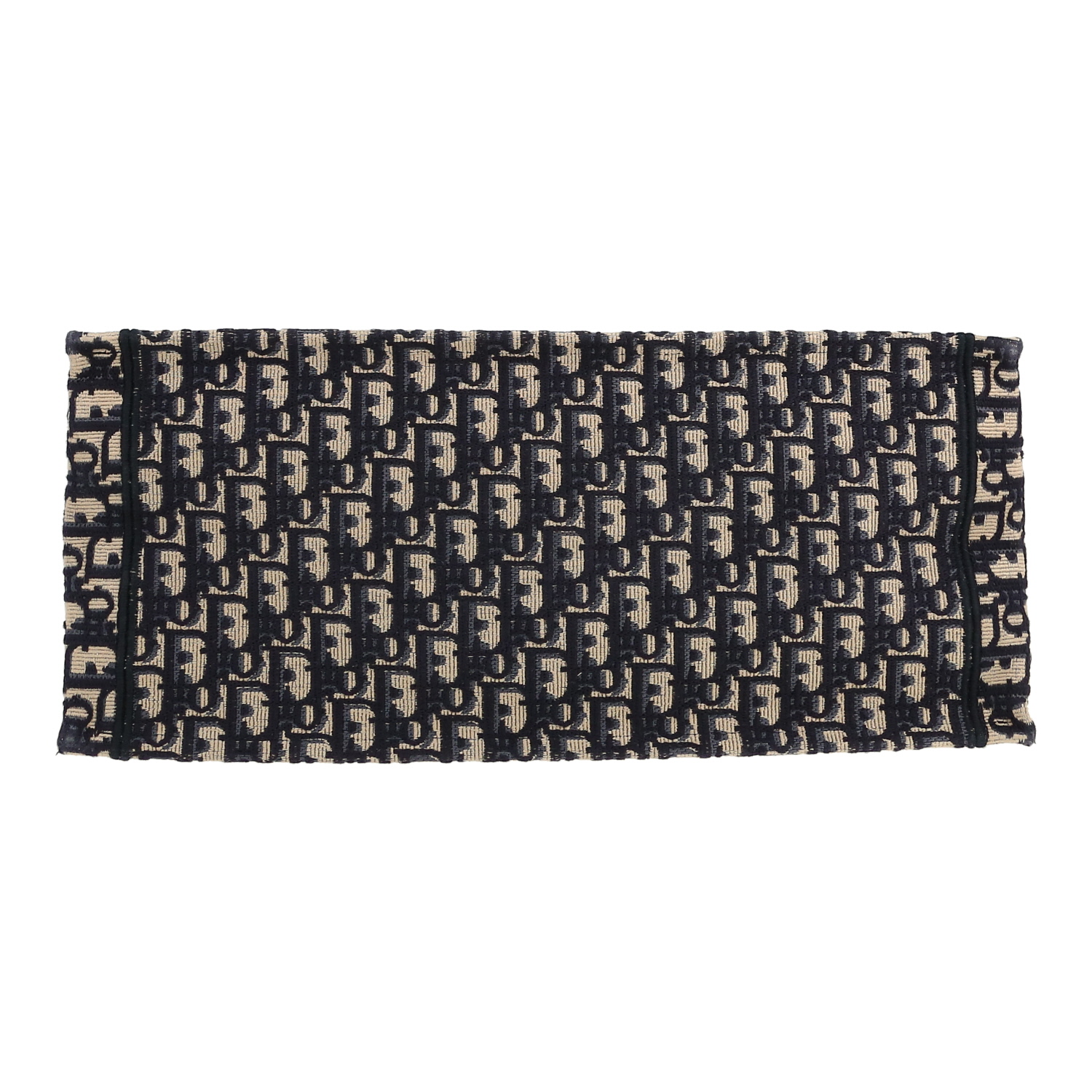 Dior  Book Tote shopping bag  in blue and beige monogram canvas Oblique - Detail D1