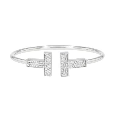 Tiffany & Co Wire bracelet in white gold and diamonds