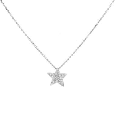 Collier Chanel Comète Géode en or blanc et diamants Collier Chanel Comète Géode en or blanc et diamants