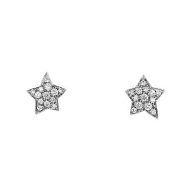 Pendientes Chanel Comète Géode de oro blanco y diamantes Pendientes Chanel Comète Géode de oro blanco y diamantes