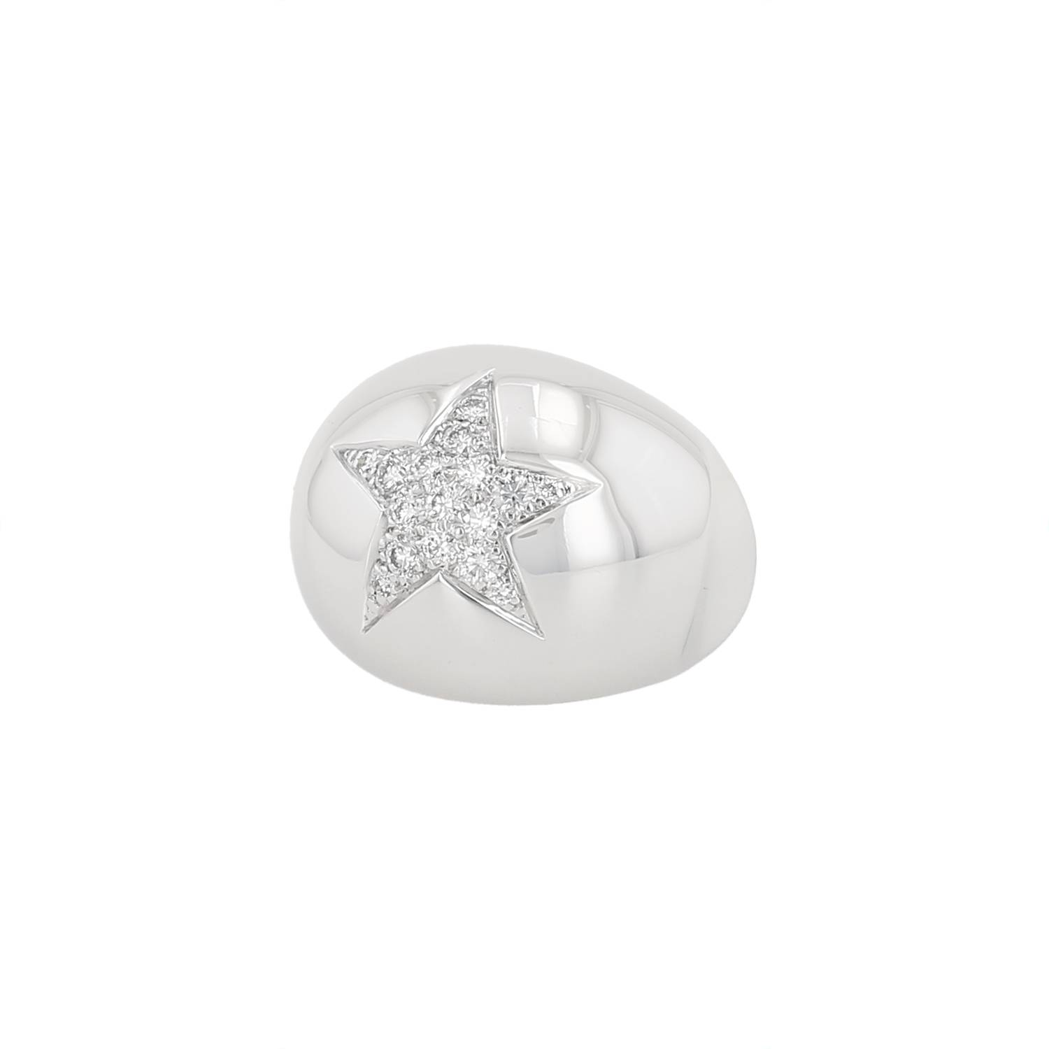 Anello a sfera Chanel Comète Géode in oro bianco e diamanti