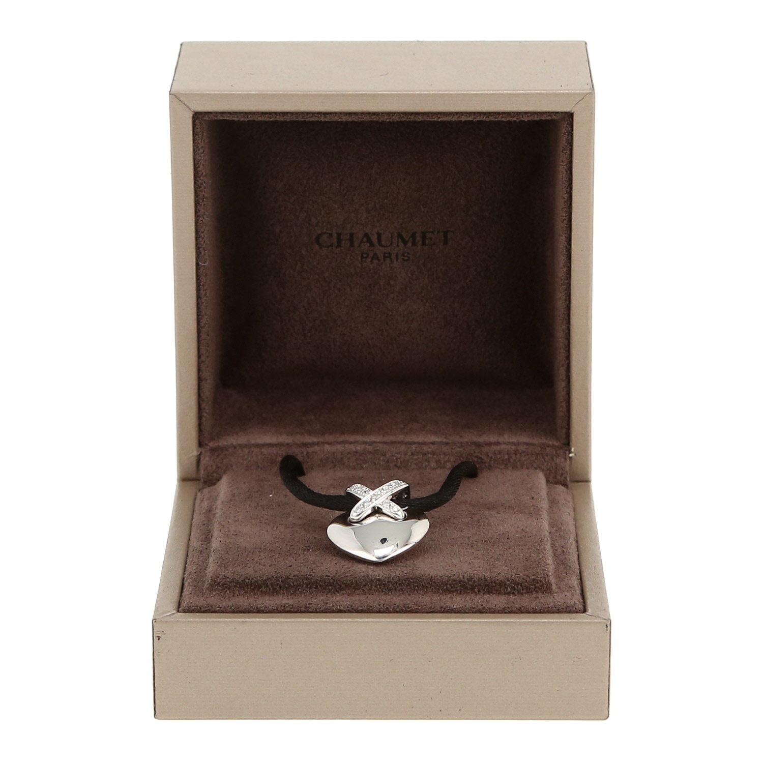 Chaumet Lien medium model pendant in white gold and diamonds - Detail D2