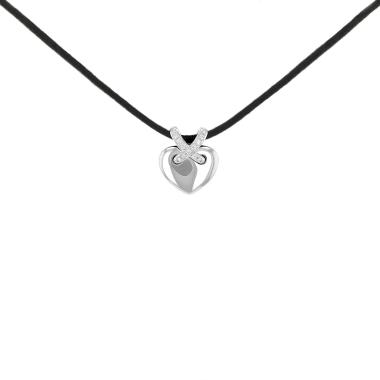 Ciondolo Chaumet Lien modello medio in oro bianco e diamanti