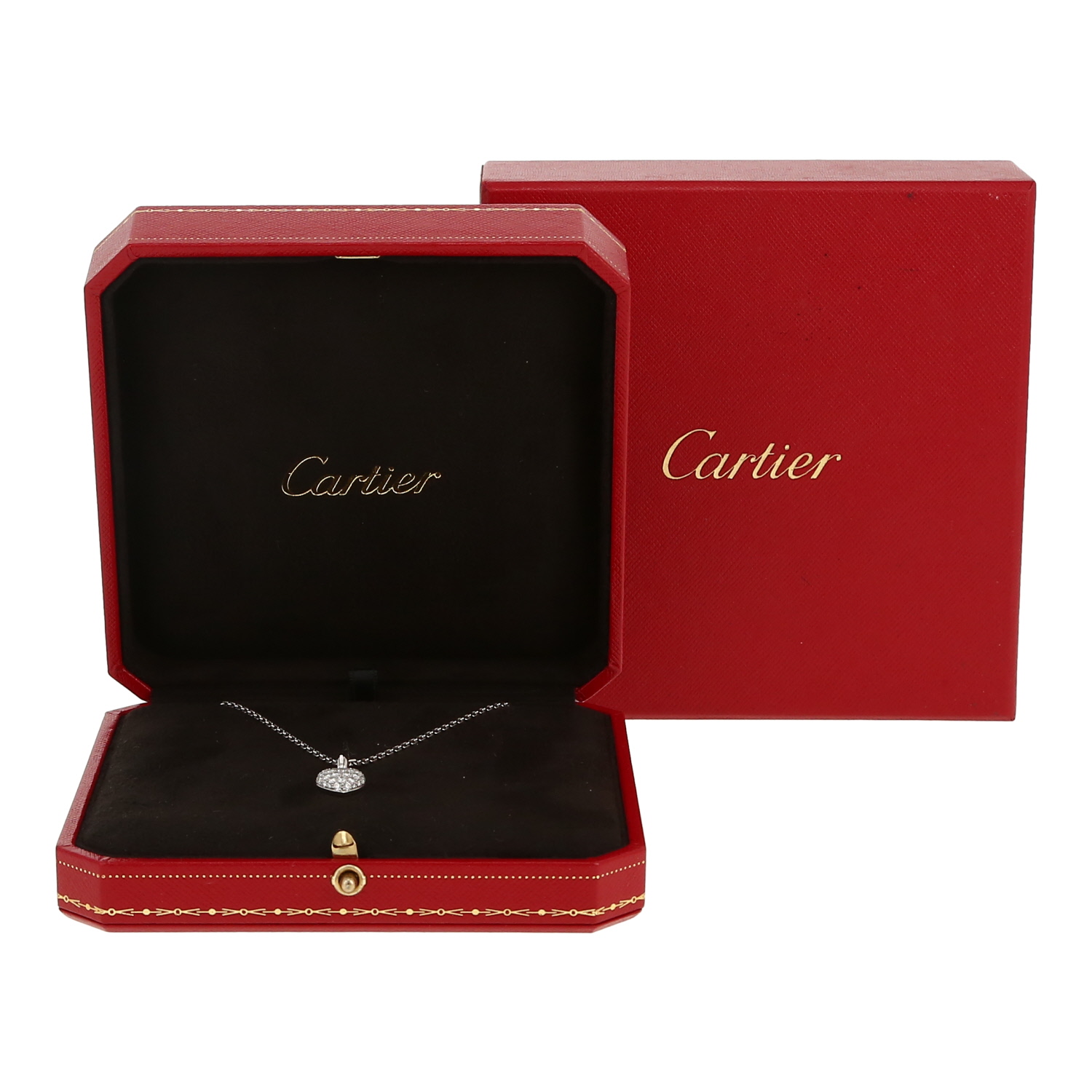 Ciondolo Cartier Coeur et Symbole in oro bianco e diamanti - Detail D2