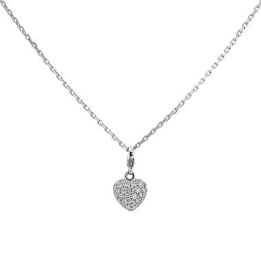 Colgante Cartier Coeur et Symbole de oro blanco y diamantes