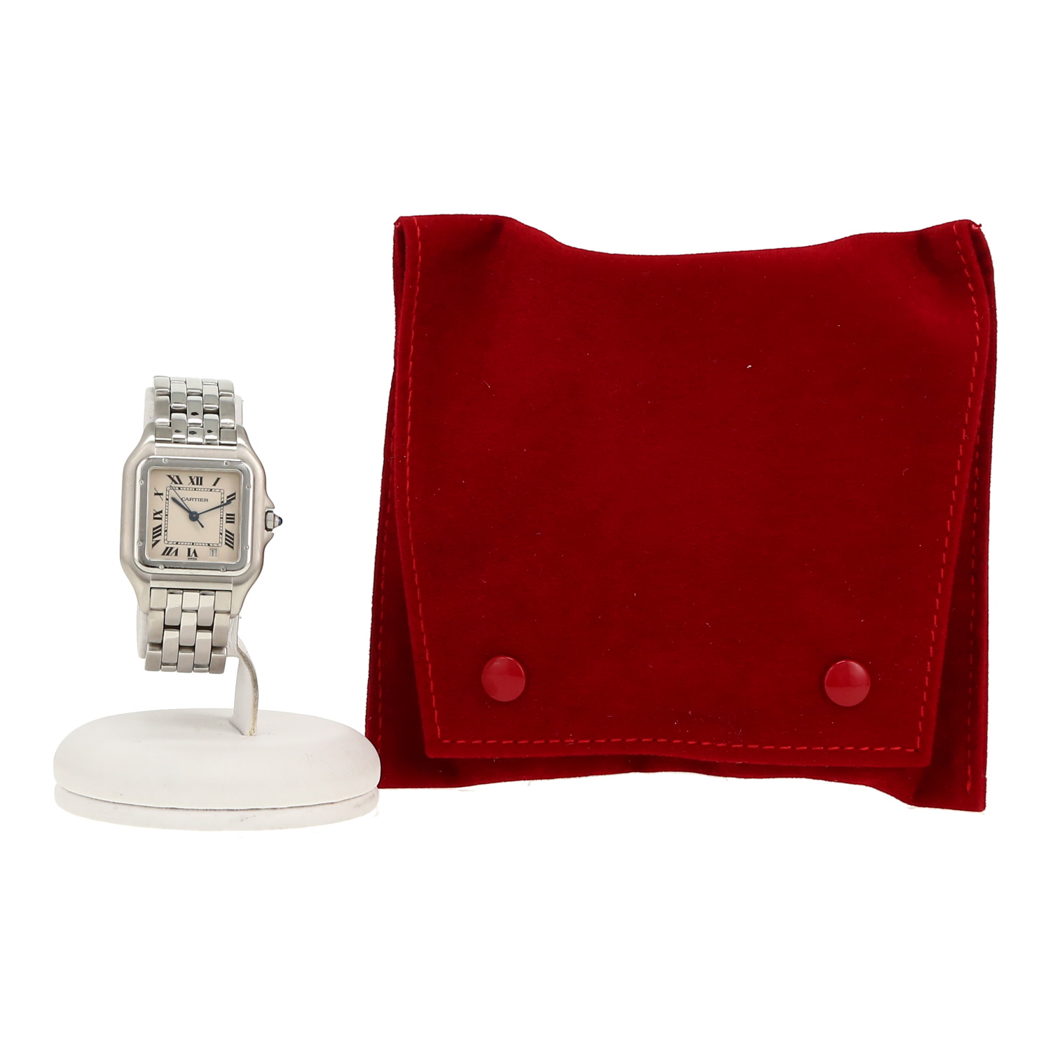 Montre Cartier Panthère en acier Ref: Cartier - 1310  Vers 1990 - Detail D2