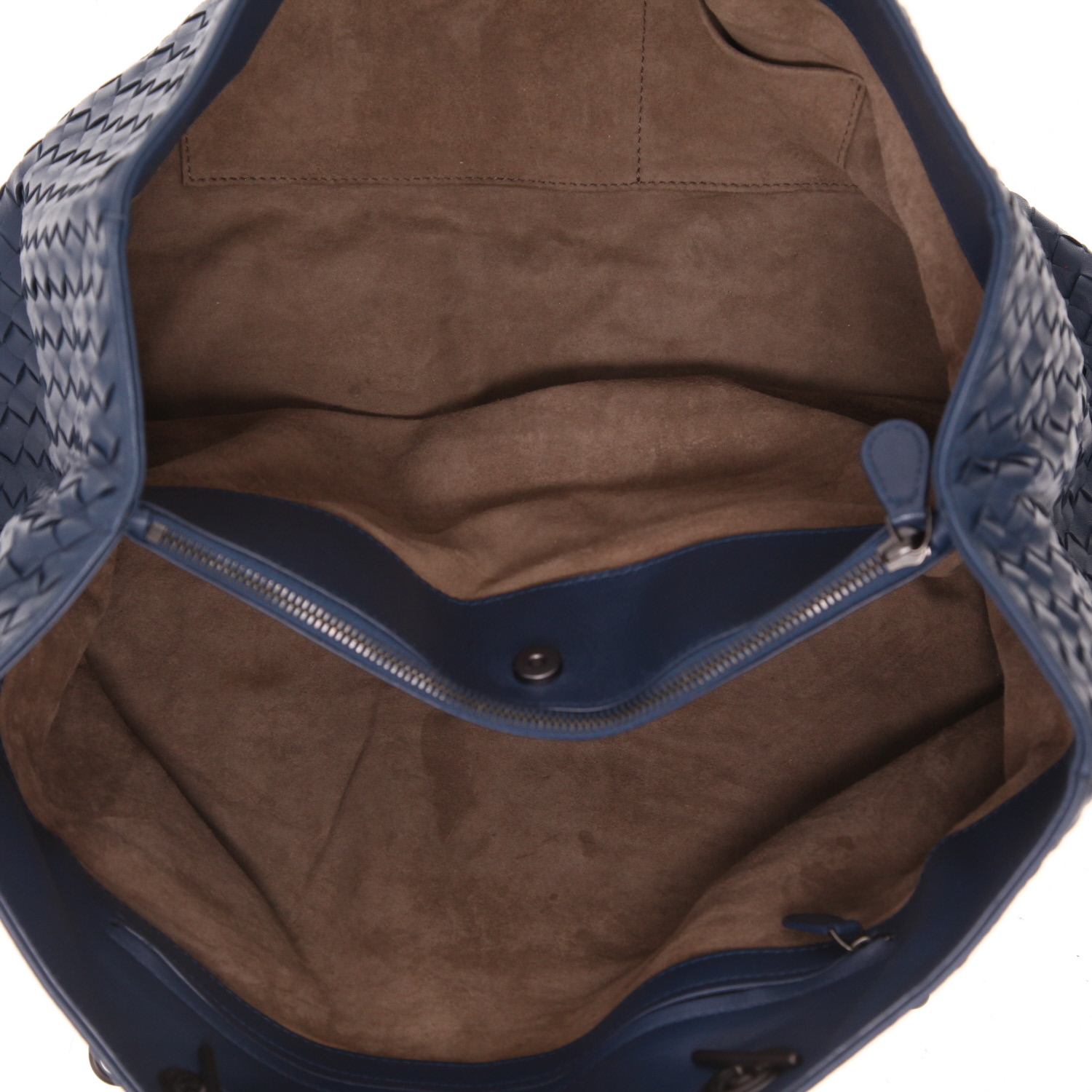 Bolso Cabás Bottega Veneta   en cuero intrecciato azul - Detail D3