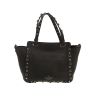 Borsa Valentino Garavani  Rockstud modello piccolo  in pelle martellata nera - 360 thumbnail