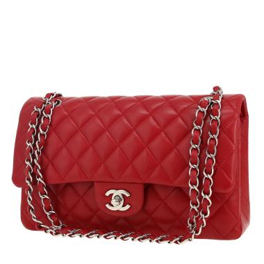 Chanel  Timeless Classic handbag  in red quilted leather