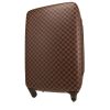 Louis Vuitton  Pegase rigid suitcase  in ebene damier canvas  and brown leather - 00pp thumbnail