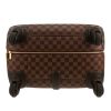 Louis Vuitton  Pegase rigid suitcase  in ebene damier canvas  and brown leather - Detail D1 thumbnail