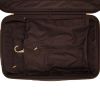 Louis Vuitton  Pegase rigid suitcase  in ebene damier canvas  and brown leather - Detail D3 thumbnail