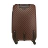 Louis Vuitton  Pegase rigid suitcase  in ebene damier canvas  and brown leather - Detail D8 thumbnail