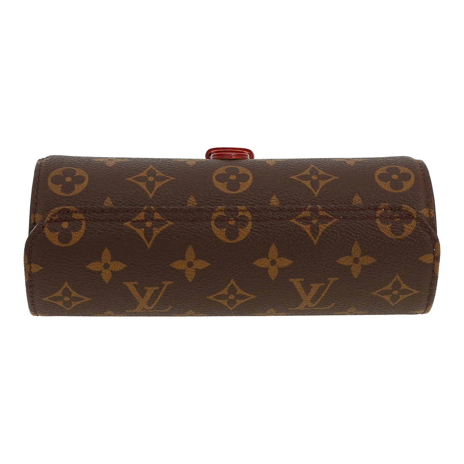 Pochette Louis Vuitton  Étui 3 montres en toile monogram marron et cuir naturel - Detail D1