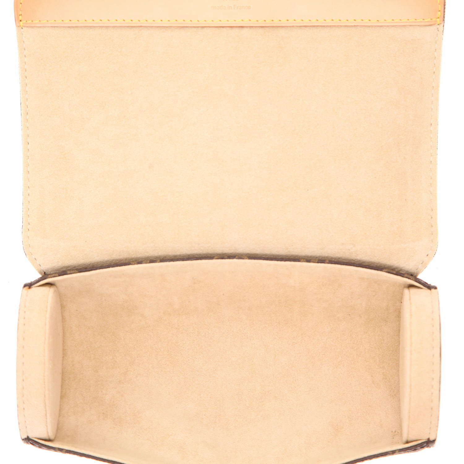 Pochette Louis Vuitton  Étui 3 montres en toile monogram marron et cuir naturel - Detail D4