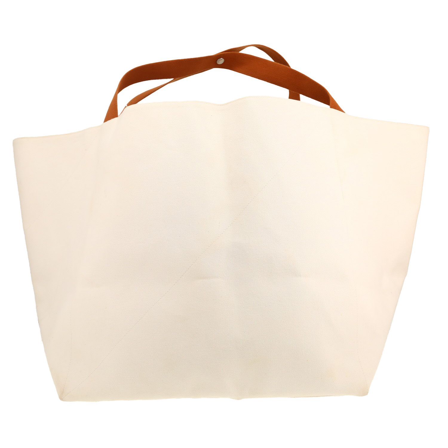 Shopping bag Hermès   modello grande  in tela écru - Detail D7