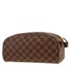 Louis Vuitton  Dopp Kit en lona a cuadros ébano y cuero marrón - 00pp thumbnail