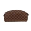 Louis Vuitton  Dopp Kit en lona a cuadros ébano y cuero marrón - 360 thumbnail