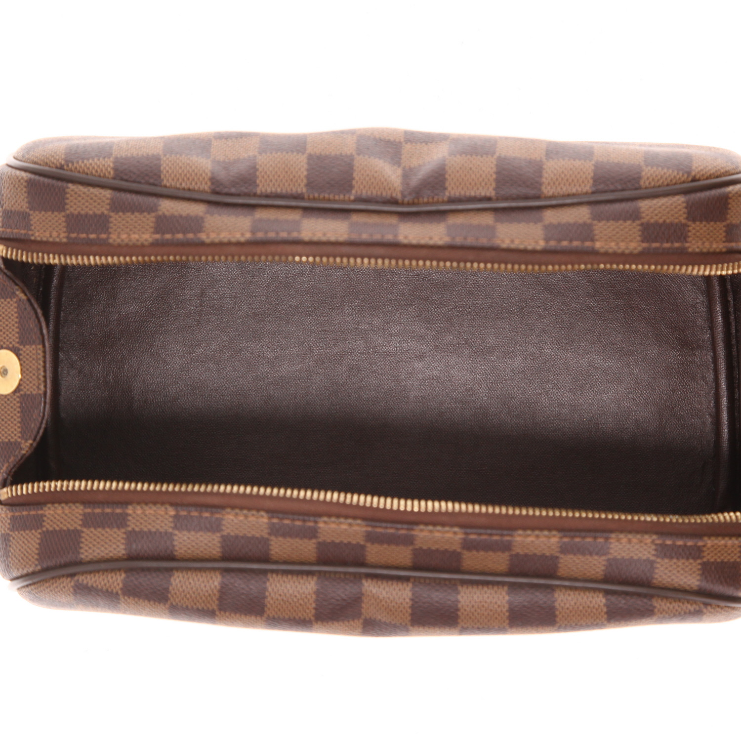 Louis Vuitton  Dopp Kit en lona a cuadros ébano y cuero marrón - Detail D3